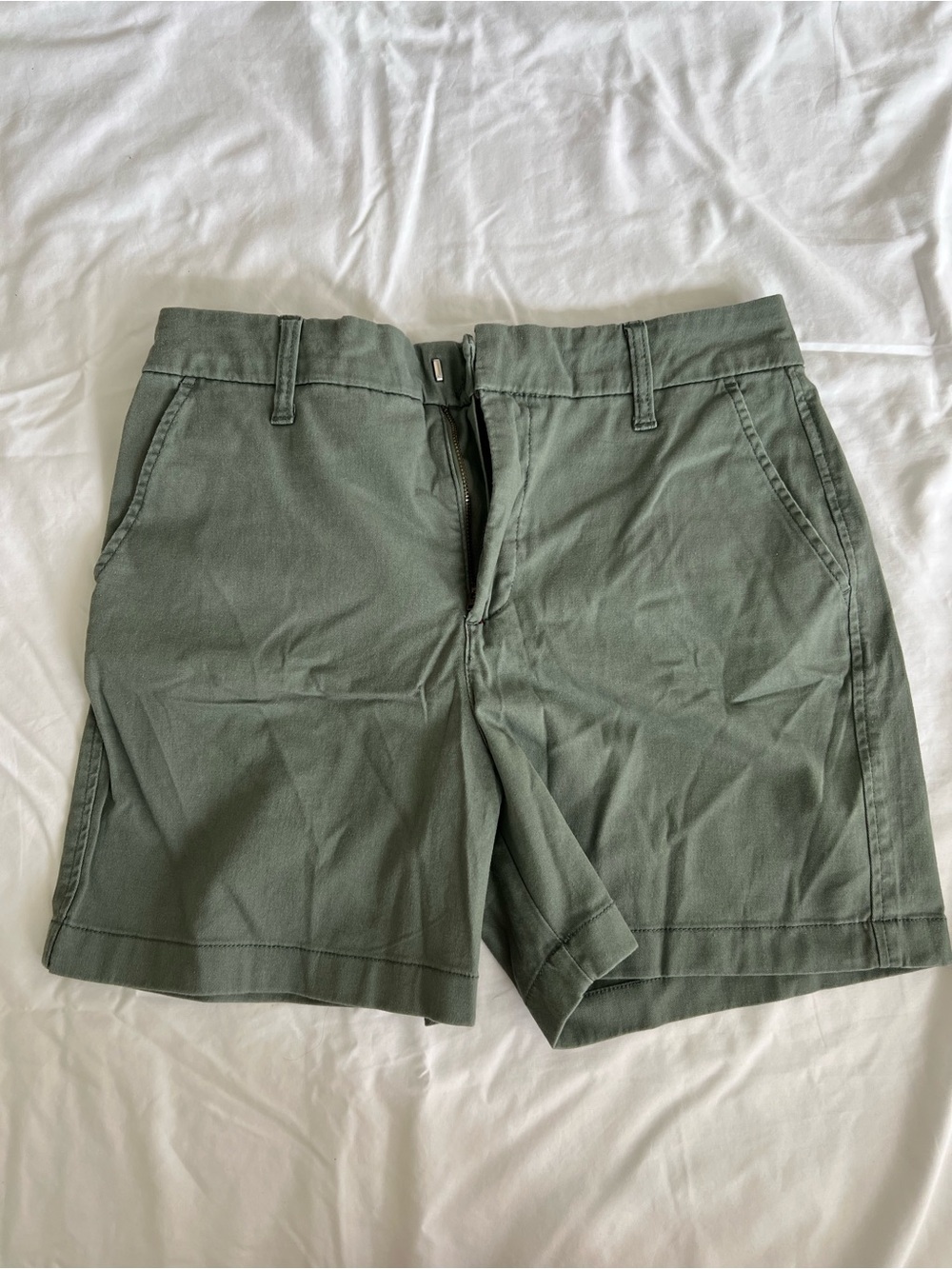 Gloria Vanderbilt Olive Green Flat Front Women's Shorts #217